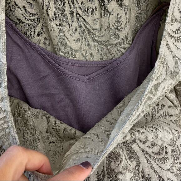 Free People Floral Lace Fit and Flare Dress Medium - Picture 11 of 12